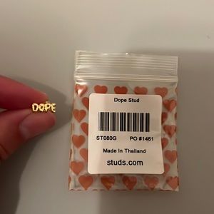 Never worn “DOPE” stud from STUDS